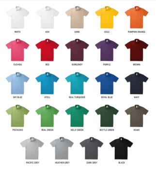 Poloshirt B&C Safran Unisex - Fein Piquet in 24 Farben